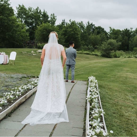 BHLDN Classic Ivory Cathedral Length Bridal Veil
